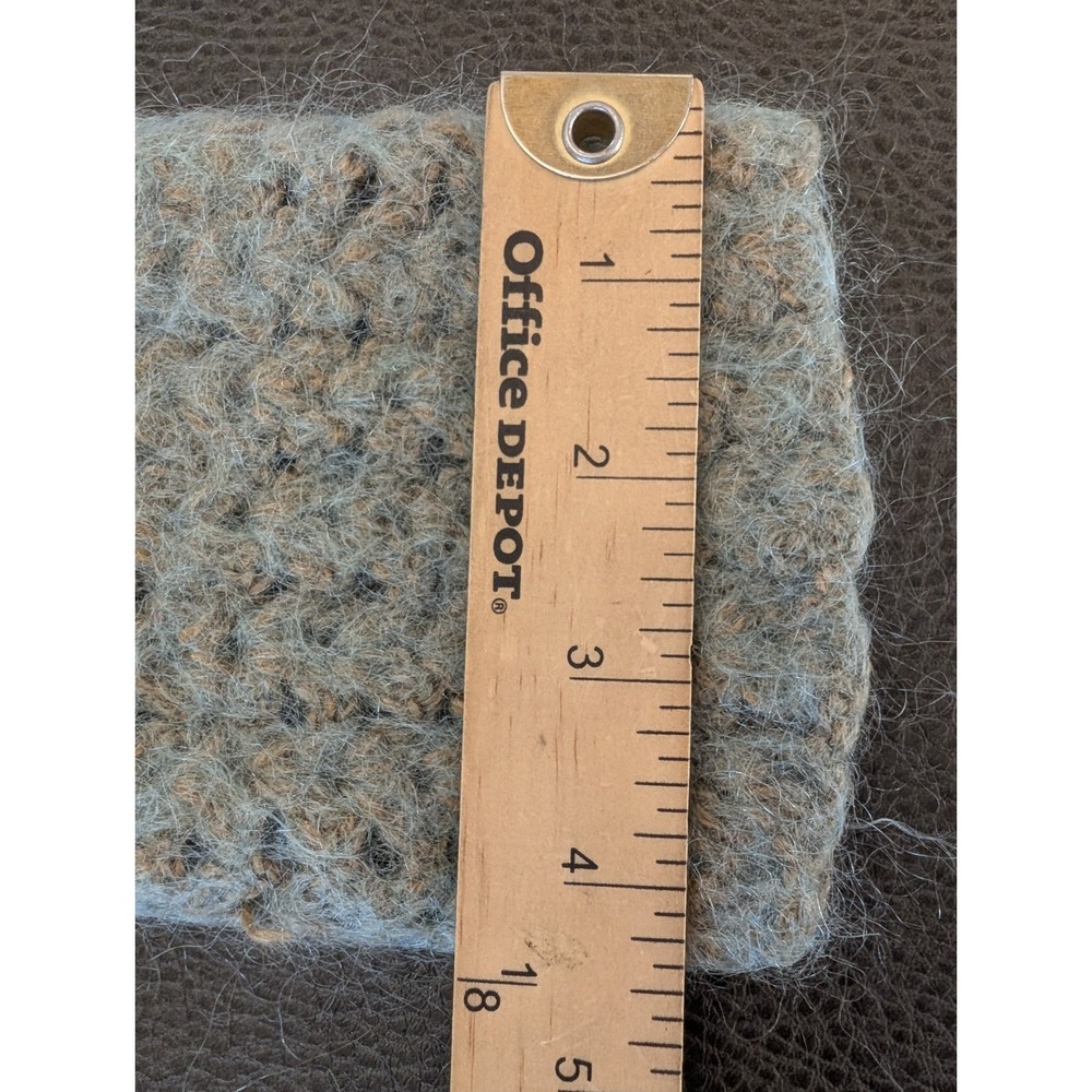 Handmade Blue Chunky Knit Crochet Wool Cardigan Sweater Open Front Girls 10 12 - Picture 6 of 12